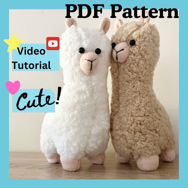 Llama (Alpaca)  DIY Pattern  (Digital File) and Online Tutorial
