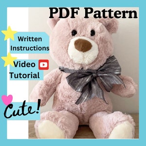 Adorabile modello fai da te per orsacchiotto, istruzioni scritte e tutorial online