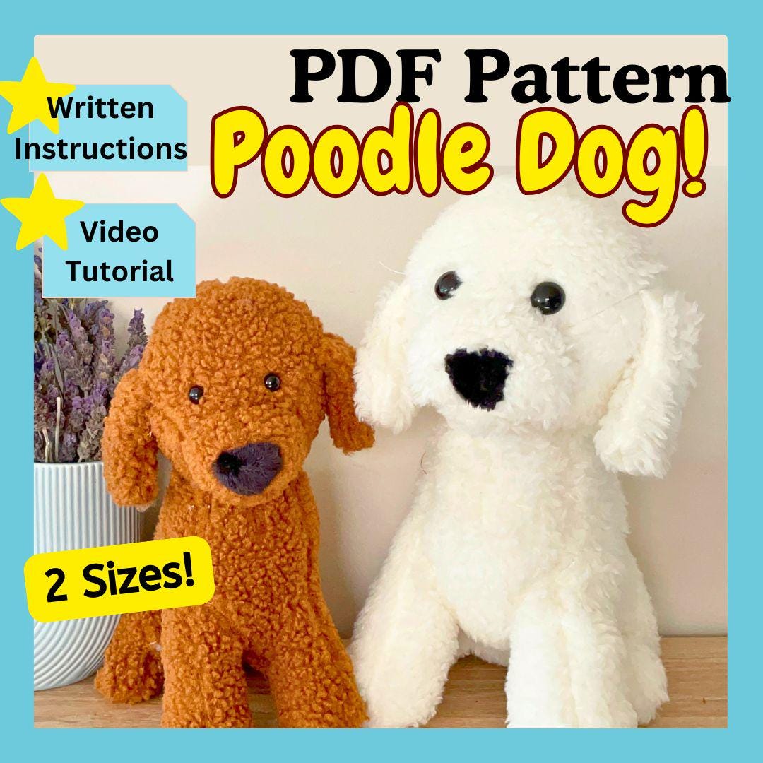 Adorable Poodle Dog DIY Pattern, Written Instructions and Online ...