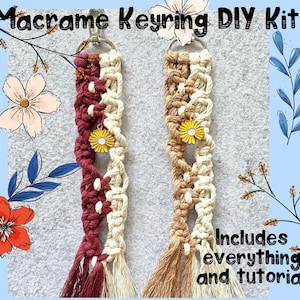 Macrame Keyring DIY Kit with Everything and Step-by-step Tutorial