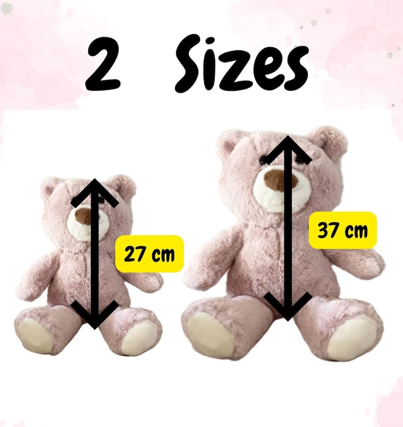 Teddy Bear Sewing Pattern PDF | DIY Plush Bear Pattern | Stuffed Animal Tutorial | 2 Sizes Teddy Bear | Beginner Friendly image 3