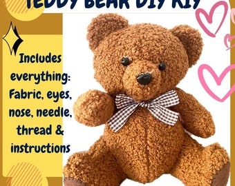 Teddy Bear DIY Sewing Kits with Everything needed & Instructions