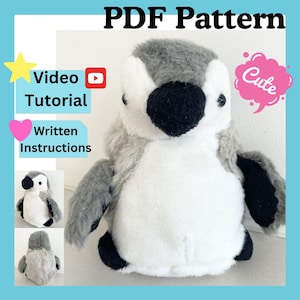 Adorable Penguin Plush DIY Pattern (Digital PDF File), Pictures Instructions and  Online Tutorial