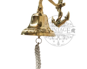 Nautical Brass Anchor Wall Bell