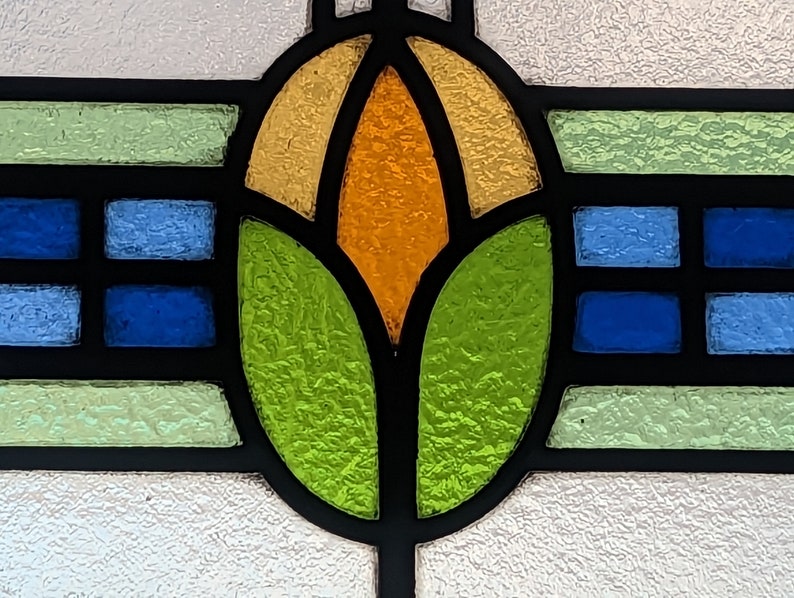 Renovated Superb Vintage Stained Glass Panel Etsy