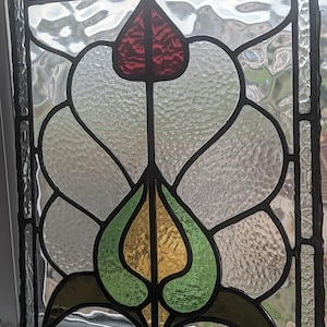 Renovated Stunning Art Nouveau / Early 20th Century Stained Glass Panel.