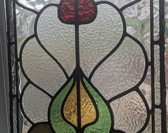 Renovated Stunning Art Nouveau / Early 20th Century Stained Glass Panel.