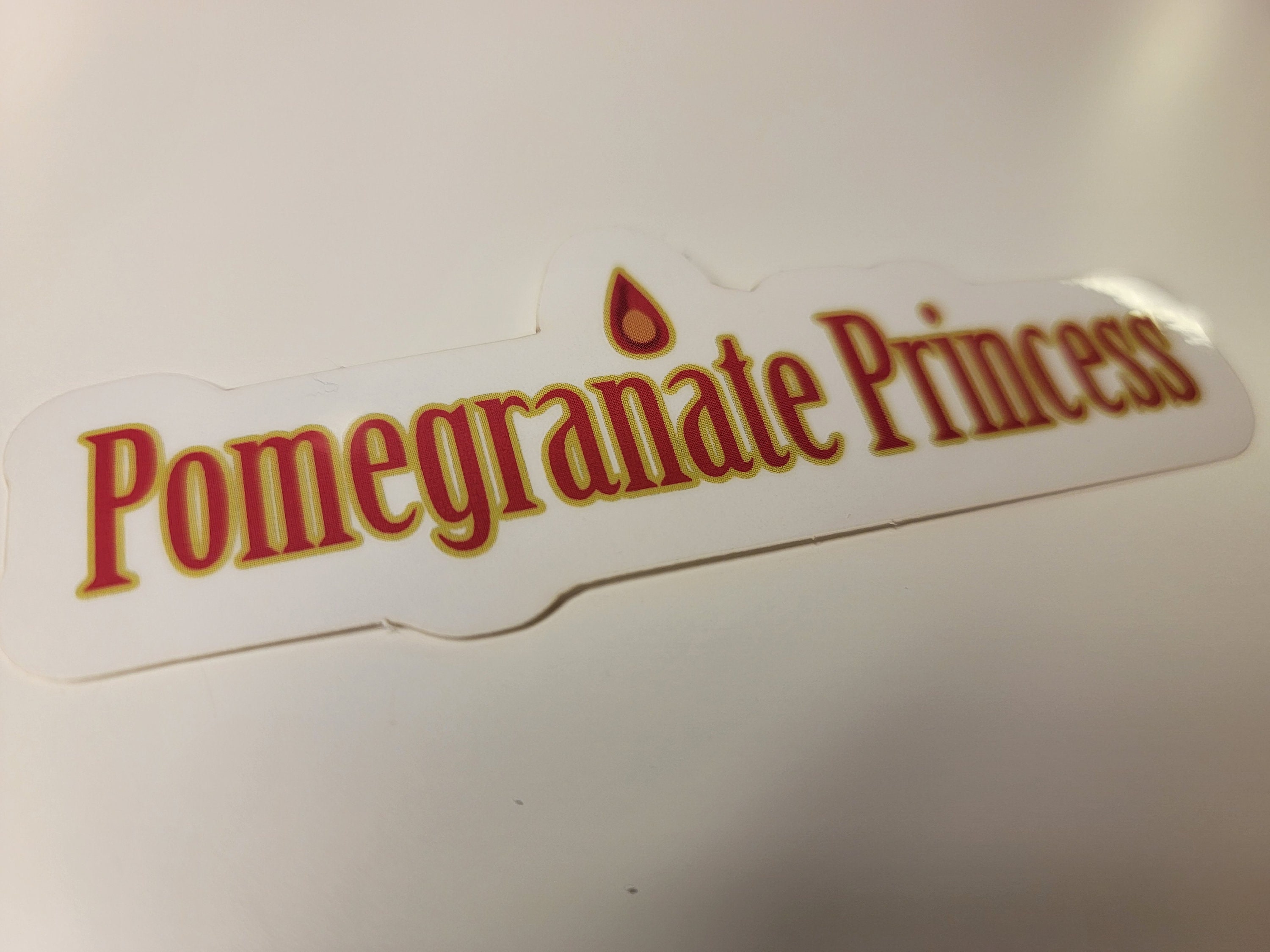 Pomegranate Princess Logo Sticker Etsy
