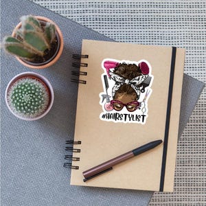 NicholesGifts2 African American Women Hair Stylist Vinyl Sticker