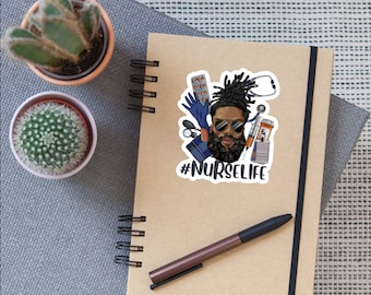 NicholesGifts2 African American Male Nurse Life Sticker