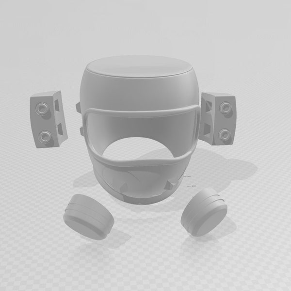 Casque Lethal Company imprimé en 3D DIY brut