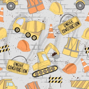 Construction Truck Seamless Digital File