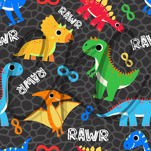 Dinosaur Autism Awareness/ Autism Acceptance Seamless File