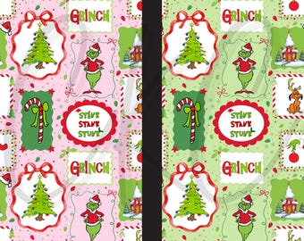 Mean Green Guy Pink and Green Coquette Bow Frame Seamless Files