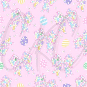 Coquette de Pâques lapin noeud conception numérique fichier sans couture