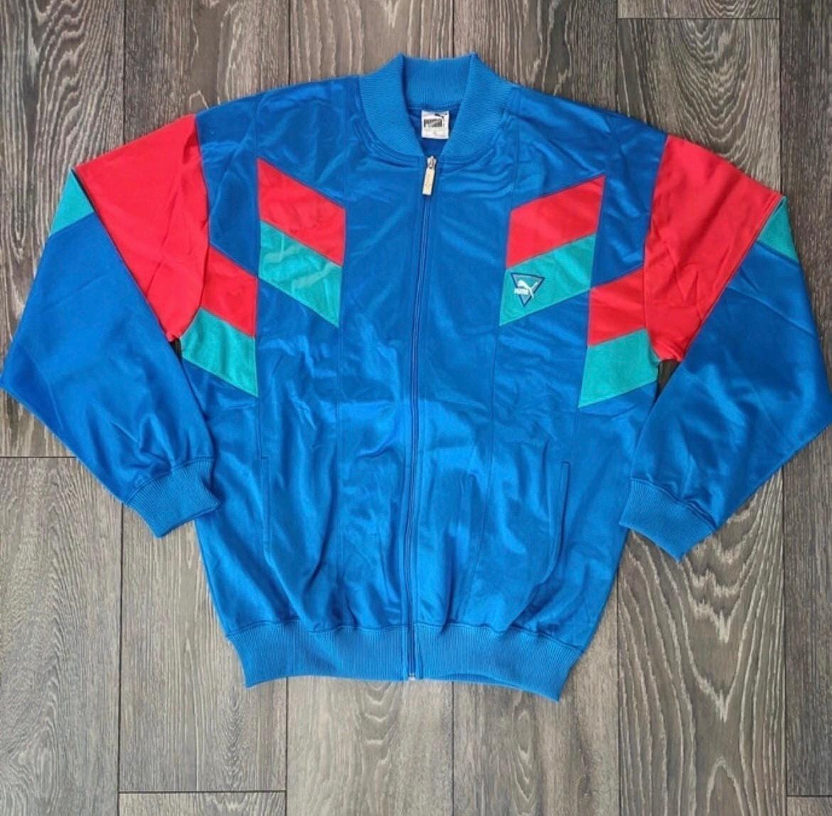 Vintage Puma 90s Colorblock Track Jacket XL - Etsy
