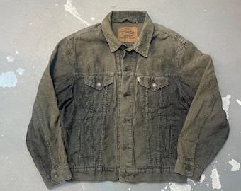Vintage 90s: Levi's Corduroy Trucker Jacket - 70500 - Blue / Grey