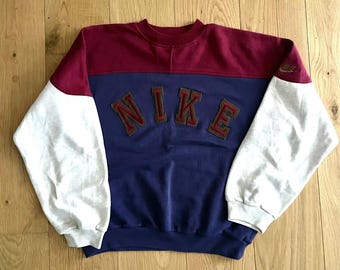 90s Nike Colorblock Sweatshirt Vintage Crewneck Medium
