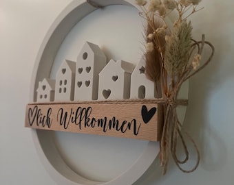 Wilkommenskranz, Türschild, Willkommensschild