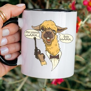 Taza de café con llama adorable/Taza de cerámica con dibujos animados, regalo para amantes de los animales, divertida taza de café, ideal para cumpleaños y festividades.
