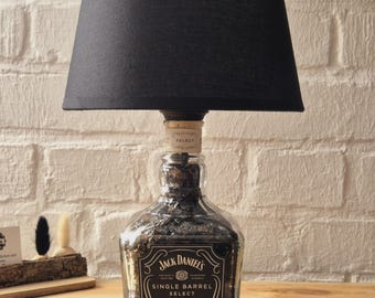 Jack Daniels Single Barrel Select Table Lamp, Jack Daniels Single Barrel Lamp, Jack Daniels, Upcycling, Bottle Lamp, Lamp Bottle, Gift