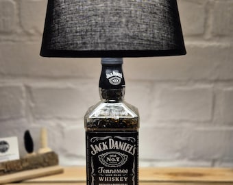 Jack Daniels table lamp upcycling lamp bottle lamp gift whisky lover unique one-of-a-kind lamp bottle