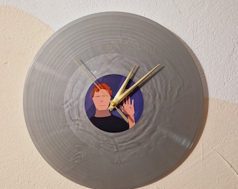 Reloj de disco de vinilo colorido, regalo de disco, reciclaje de vinilo, reloj de pared de disco, reloj de disco, idea de regalo, regalo, reloj