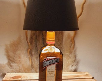 Cointreau Lampe Flaschenlampe Geschenk Upcycling Tischlampe Lampenflasche Bottlelamp