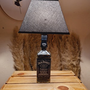 Jack Daniels table lamp, Jack Daniels bottle lamp, Jack Daniels lamp, bottle, gift, upcycling, lamp bottle, bottle, unique, gift