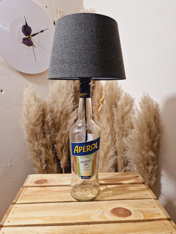 Lampada da bottiglia Aperol da 1 litro, lampada da tavolo riciclata,  lampada da bottiglia -  Italia