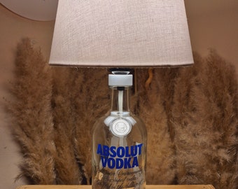 Vodka Absolut Lampe, Vodka Absolut Tischlampe, Vodka Absolut Upcycling, Vodka Absolut Gift, Vodka Absolut Geschenk, DIY Lampe, Vodka Unikat