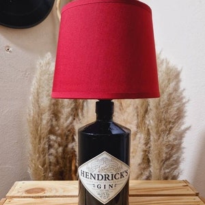 Hendricks Gin Lampe, Hendricks Gin Tischlampe, Hendricks Gin Gift, Hendricks Gin Geschenk, Hendricks Gin Upcycling, Hendricks Flaschenlampe Bild 6