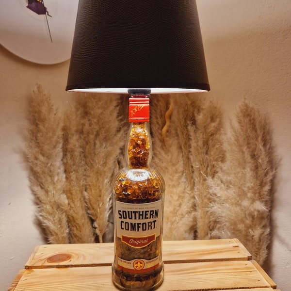 Southern Comfort Whiskey Lamp Table Lamp Bottle Gift Upcycling Bottle Lamp Lamp Bottle Lamp Diy