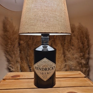 Hendricks Gin Lamp, Hendricks Gin Table Lamp, Hendricks Gin Gift, Hendricks Gin Gift, Hendricks Gin Upcycling, Hendricks Bottle Lamp