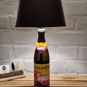 Paulaner Spezi lamp, Paulaner Spezi bottle lamp, Paulaner Spezi table lamp, gift, upcycling, bottle, bottle lamp, unique, gift