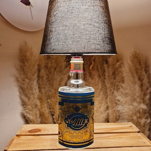 Genuine Cologne Water 4711 Lamp Bottle Gift Upcycling Table Lamp Bottle Lamp Lamp Bottle Bottlelamp Unique