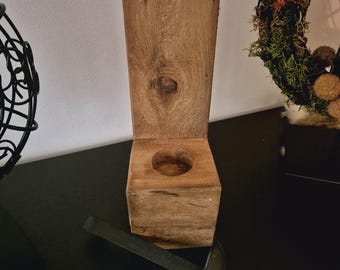 Duftlampe Teakholz mit Kelle für Duftsteine Duftöle mit