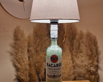 Bacardi Rum Lamp, Bacardi Rum Bottle Lamp, Bacardi Lamp Bottle Upcycling, Gift, Bacardi Table Lamp, Bacardi Bottle Lamp, Gift, DIY