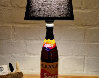 Paulaner Spezi Lampe, Paulaner Spezi Flaschenlampe, Paulaner Spezi Tischlampe, Geschenk, Upcycling, Flasche, Bottlelamp, Unikat, Gift