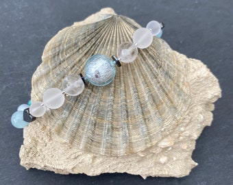 Bracelet perle véritable verre Murano