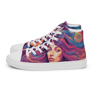 Retro Confidence: hoge canvas damesschoenen