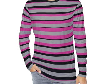 Tシャツ・カットソー RONRON MULTI STRIPE LONG SLEEVE BLACK PINK MULTI STRIPE LONG SLEEVE BLACK PINK - RONRON 론론