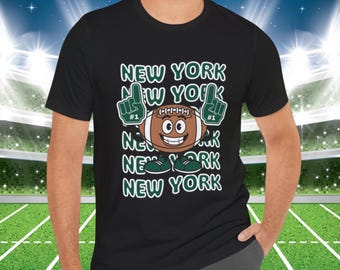 Camiseta de Nueva York con gráfico de mascota de fútbol, regalo para fanáticos