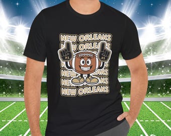Camiseta de fútbol de Nueva Orleans, camiseta gráfica, camiseta retro de mascota