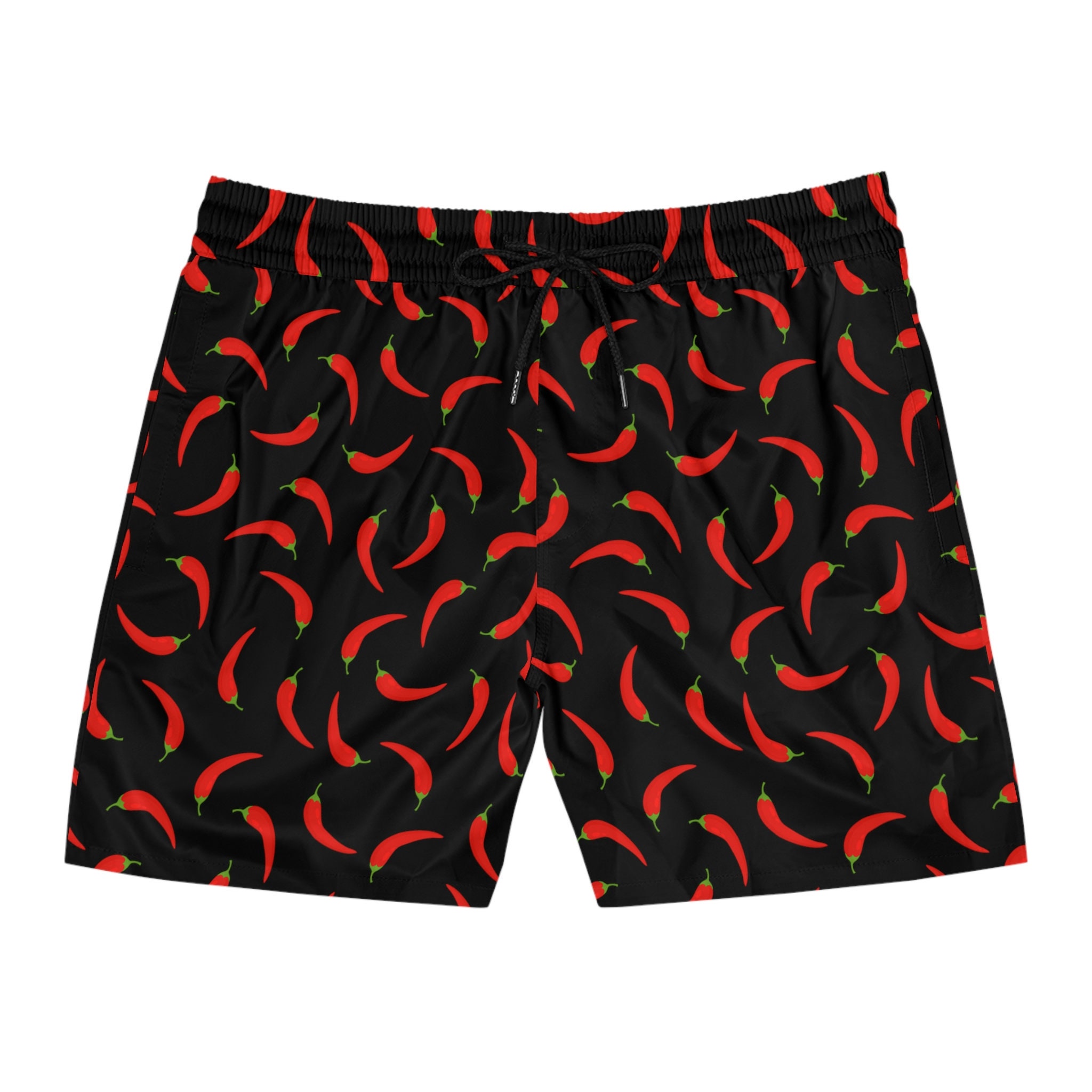 Black and cheap red swim trunks