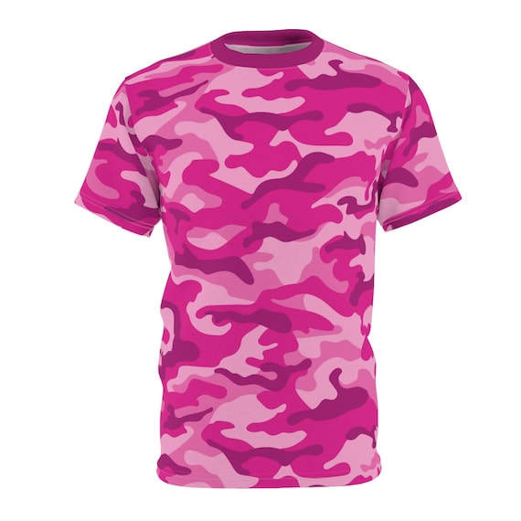 Pink Camo T-shirt: All Over Print Camouflage Top - Etsy