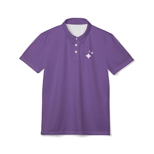 Light Purple Polo Shirt: Unisex Diamond Logo, Breathable Polyester