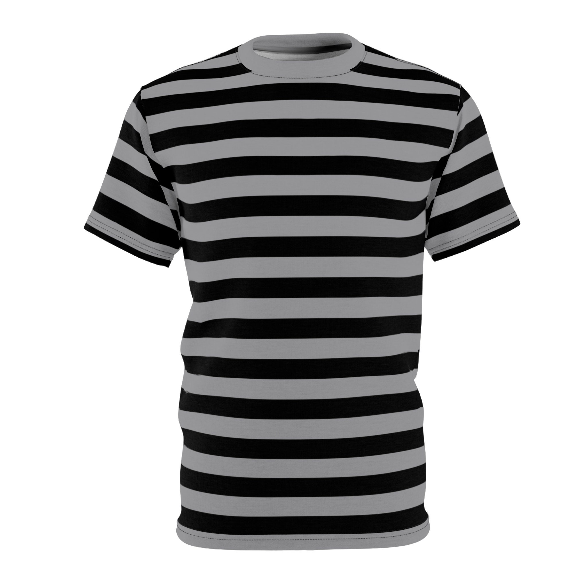 Gray Black Striped T Shirt Minimalist Striped Gothic Emo T Shirt Punk Men s Gray Striped T Shirt Women s Short Sleeve Gray Striped TShirt