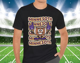 Camiseta de fútbol de Minnesota, camiseta gráfica, camiseta retro de mascota