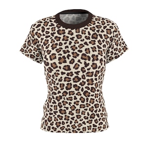 Leopard Print Short Sleeve T-Shirt: Women&#39;s Cheetah Top